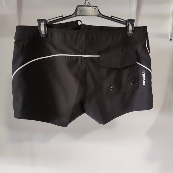 NWoT O'Neill Juniors' Unlined Lace Up Board Shorts Black Size 5 $50 10HL146 - Picture 2 of 2